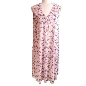 Emilio Pucci Nylon Dress Off White Leaf Pattern Night Dress